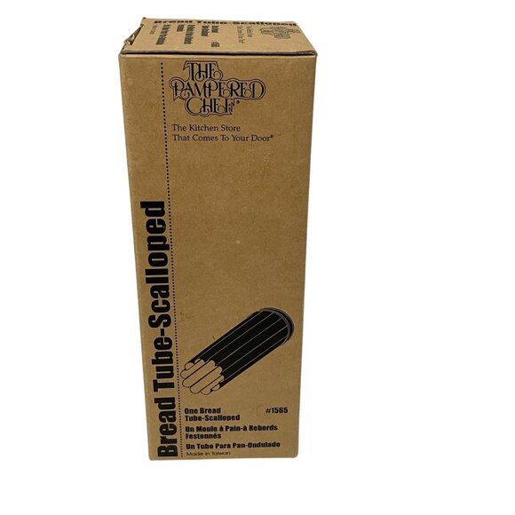 The Pampered Chef Bread Tube-Scalloped #1565 Stainless Steel Bread Mold - Picture 2 of 12